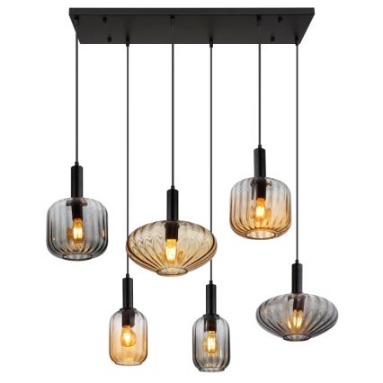 Globo - Lampadario a sospensione su cavo 6xE27/60W/230V
