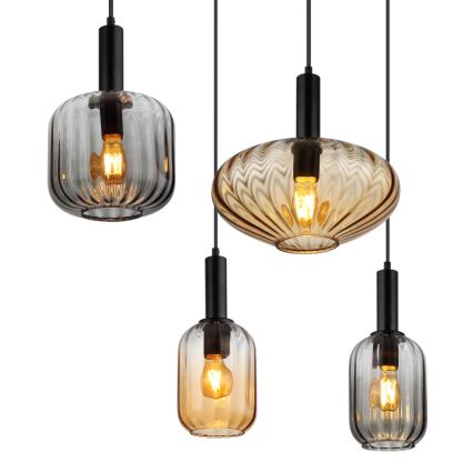 Globo - Lampadario a sospensione su cavo 6xE27/60W/230V