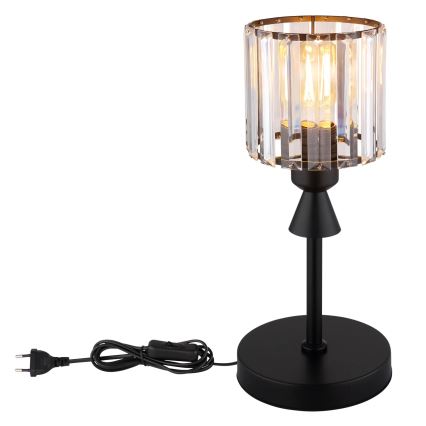 Globo - Lampada da tavolo 1xE27/60W/230V diametro 15 cm nero
