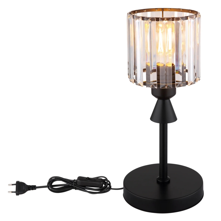 Globo - Lampada da tavolo 1xE27/60W/230V diametro 15 cm nero