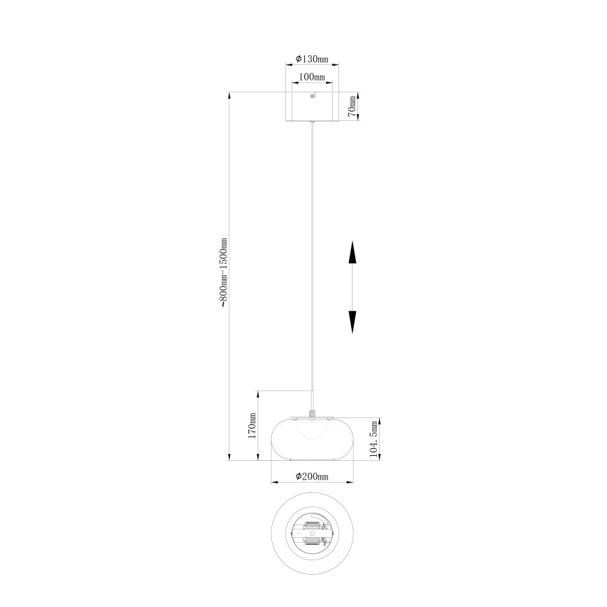 Globo - Lampadario LED a sospensione con filo LED/6W/230V bianco