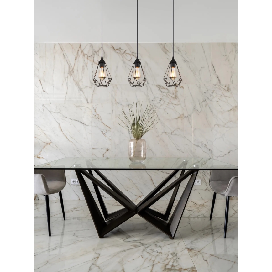 Globo - Lampadario a sospensione con filo 3xE27/60W/230V