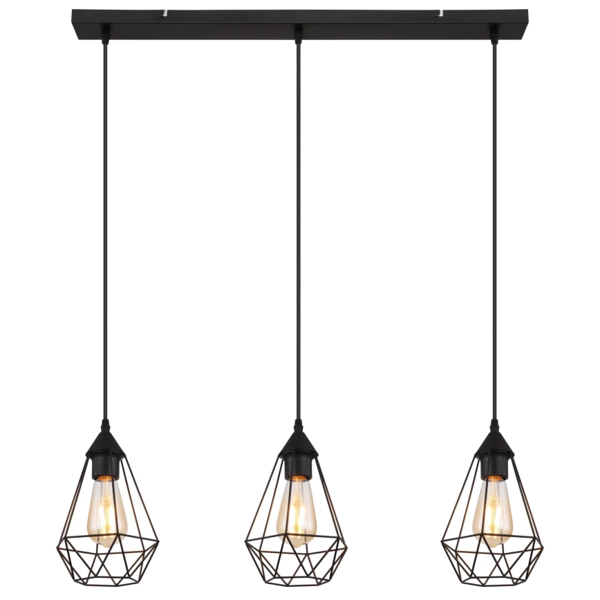 Globo - Lampadario a sospensione con filo 3xE27/60W/230V