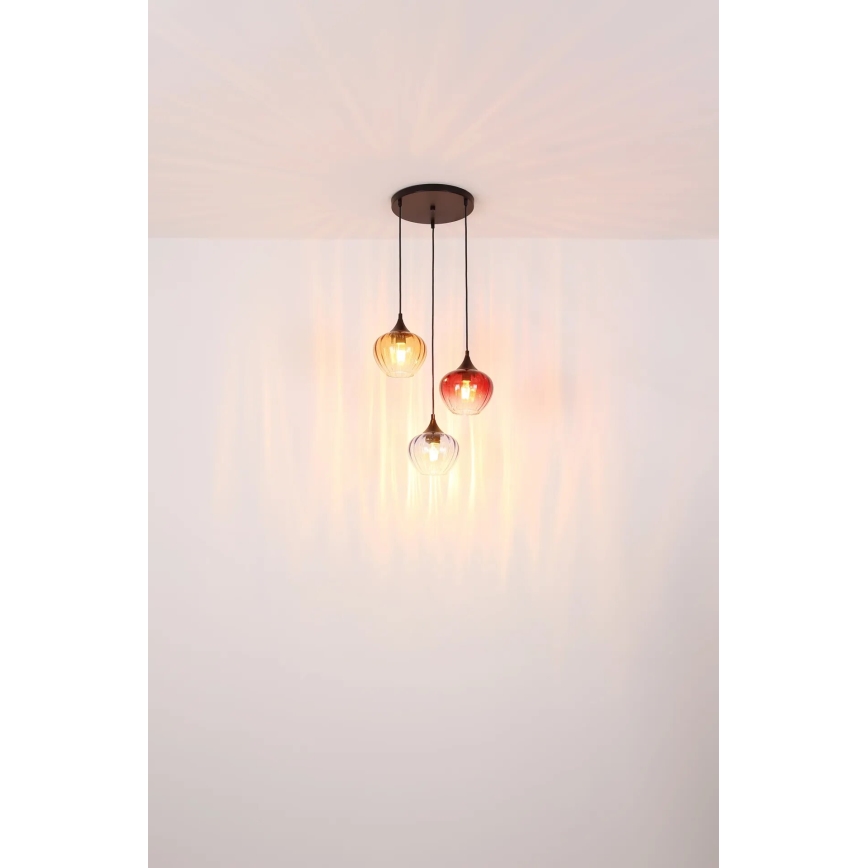 Globo - Lampadario a sospensione con filo 3xE27/60W/230V