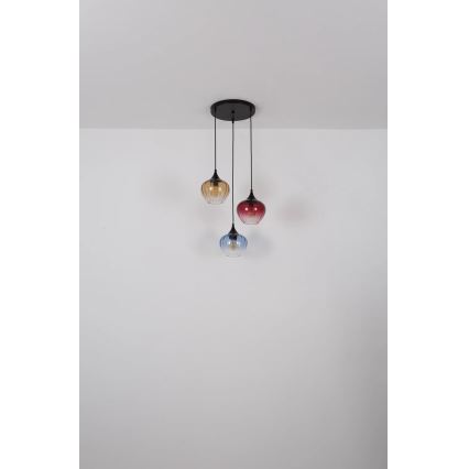 Globo - Lampadario a sospensione con filo 3xE27/60W/230V