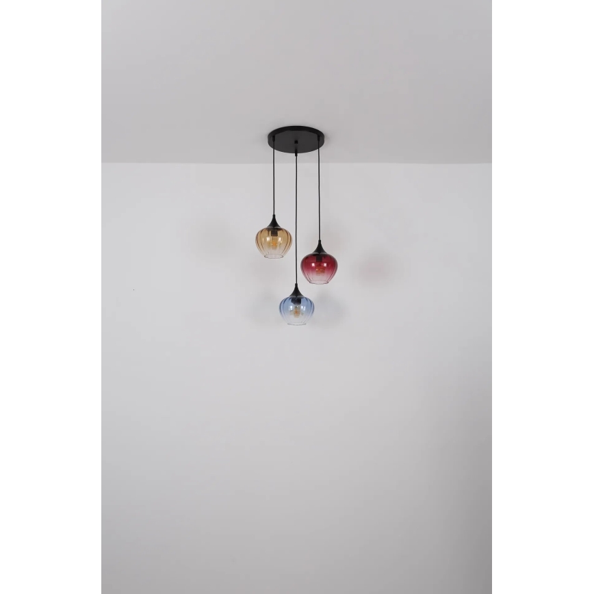 Globo - Lampadario a sospensione con filo 3xE27/60W/230V