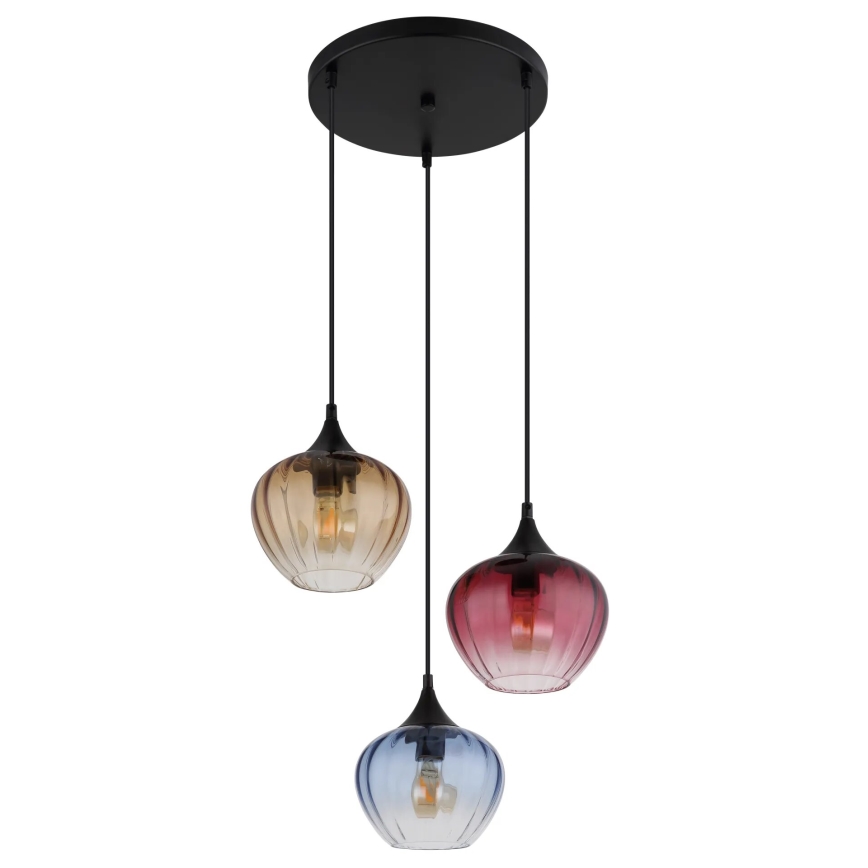 Globo - Lampadario a sospensione con filo 3xE27/60W/230V