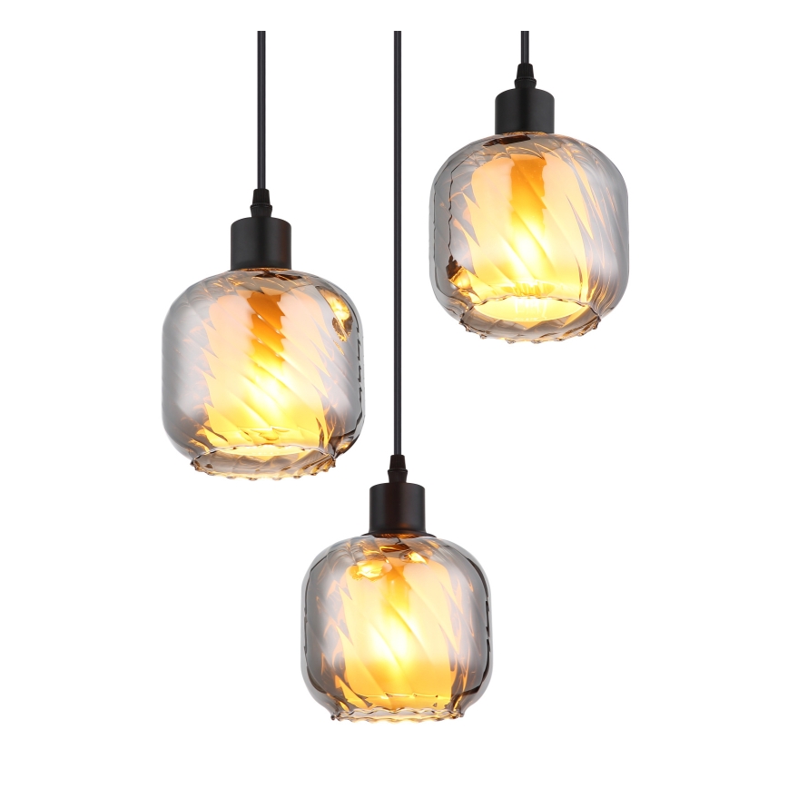 Globo - Lampadario a sospensione con filo 3xE27/25W/230V