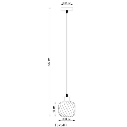 Globo - Lampadario a sospensione con filo 1xE27/25W/230V diametro 14 cm