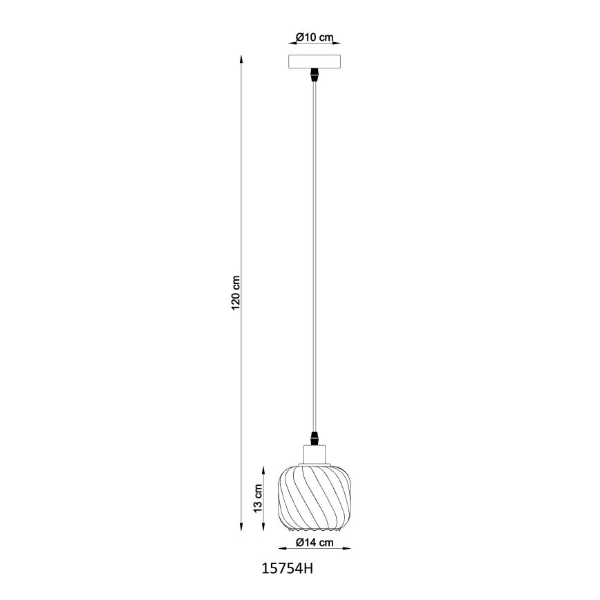 Globo - Lampadario a sospensione con filo 1xE27/25W/230V diametro 14 cm
