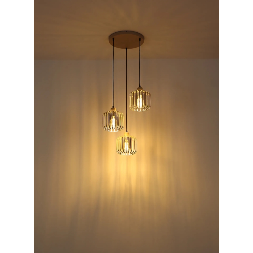 Globo - Lampadario a sospensione con cavo 3xE27/40W/230V