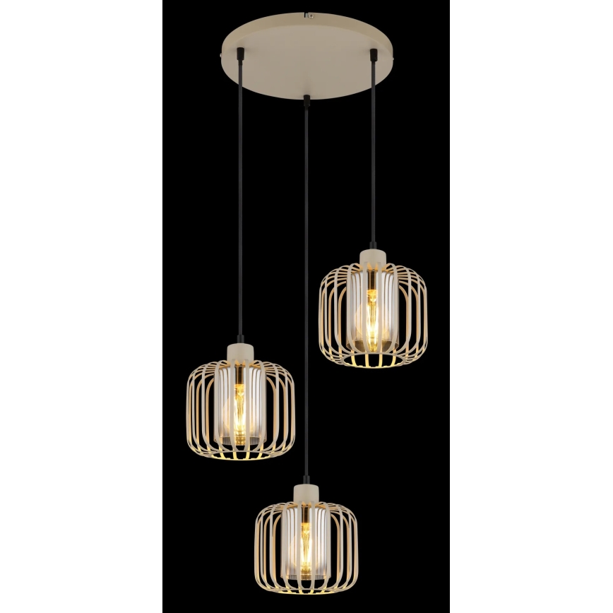 Globo - Lampadario a sospensione con cavo 3xE27/40W/230V