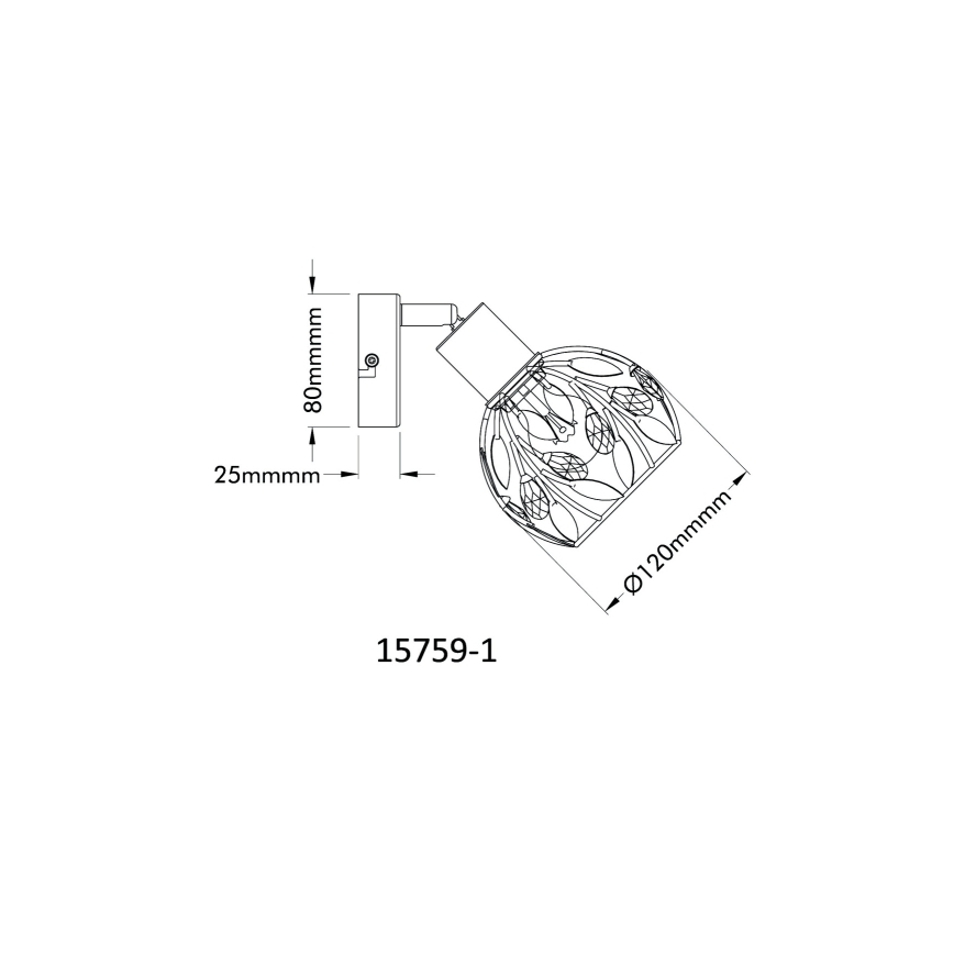 Globo - Faretto da parete 1xE14/25W/230V