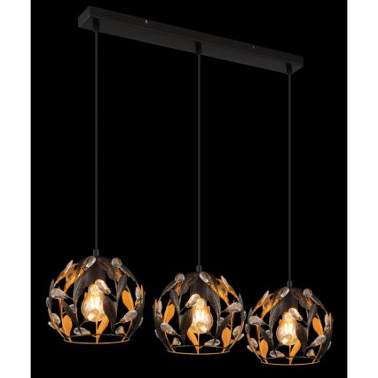 Globo - Lampadario a sospensione con filo 3xE27/40W/230V