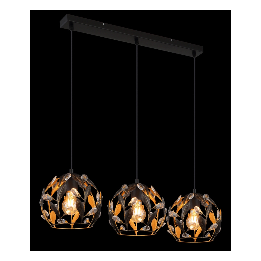 Globo - Lampadario a sospensione con filo 3xE27/40W/230V