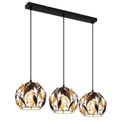 Globo - Lampadario a sospensione con filo 3xE27/40W/230V
