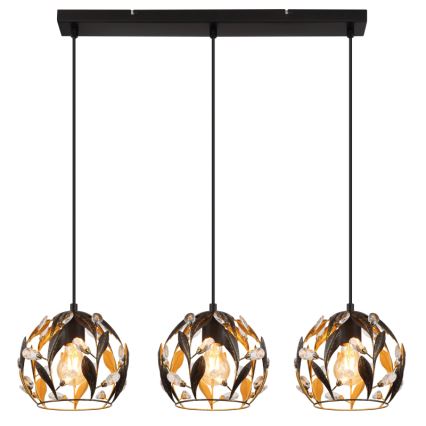 Globo - Lampadario a sospensione con filo 3xE27/40W/230V