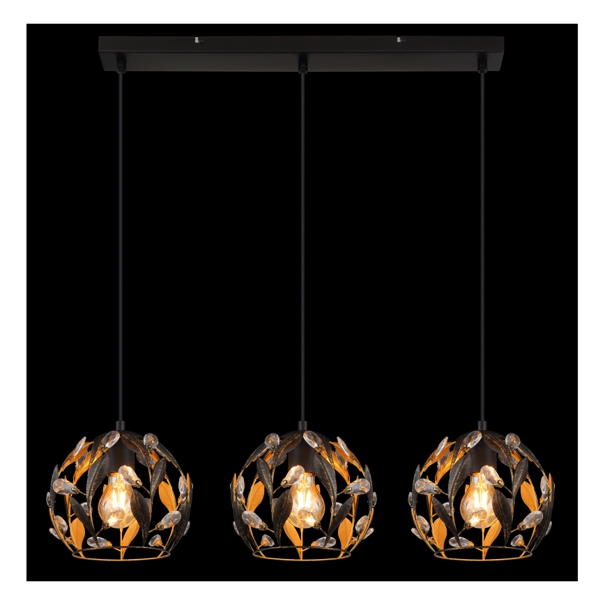 Globo - Lampadario a sospensione con filo 3xE27/40W/230V