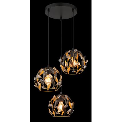 Globo - Lampadario a sospensione con filo 3xE27/40W/230V diametro 41 cm