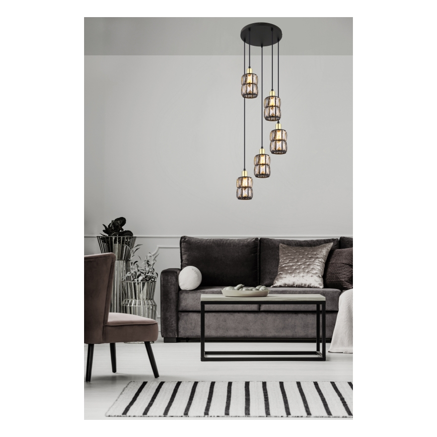 Globo - Lampadario a sospensione con filo 5xE14/40W/230V