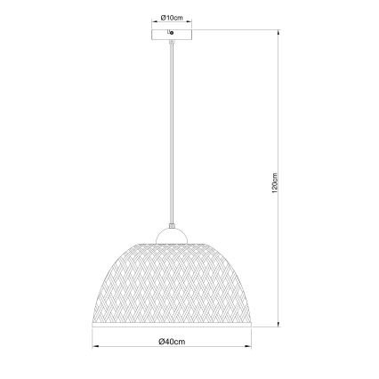 Globo - Lampadario a sospensione con filo 1xE27/15W/230V bambù