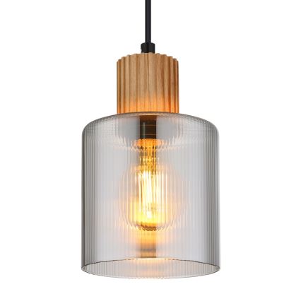 Globo - Lampadario a sospensione con filo 1xE27/25W/230V nero diametro 12 cm