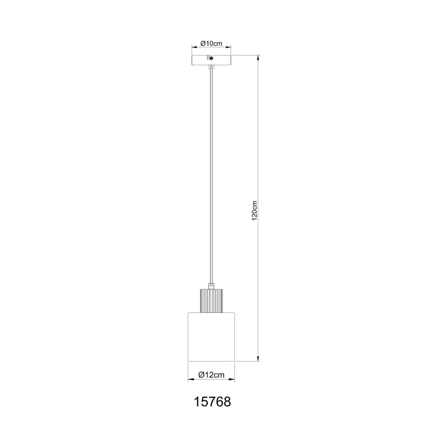 Globo - Lampadario a sospensione con filo 1xE27/25W/230V nero diametro 12 cm