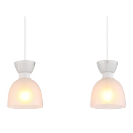 Globo - Lampadario a sospensione con filo 3xE14/40W/230V bianco
