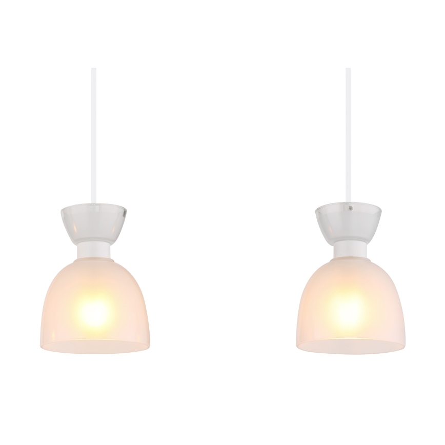 Globo - Lampadario a sospensione con filo 3xE14/40W/230V bianco