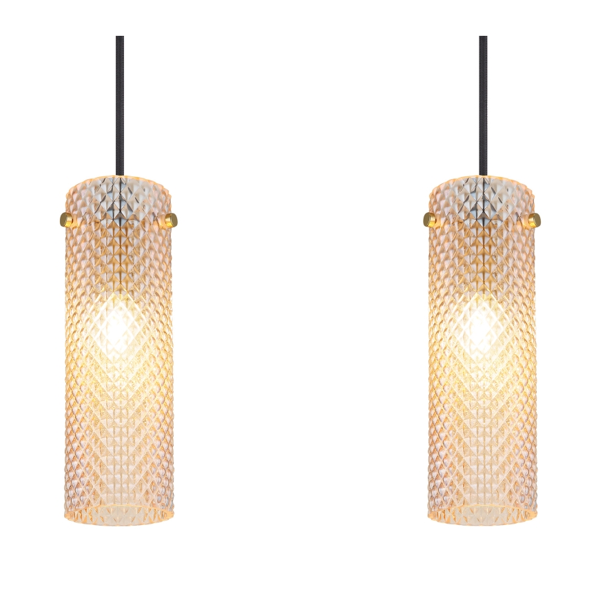 Globo - Lampadario a sospensione con filo 3xE14/40W/230V oro