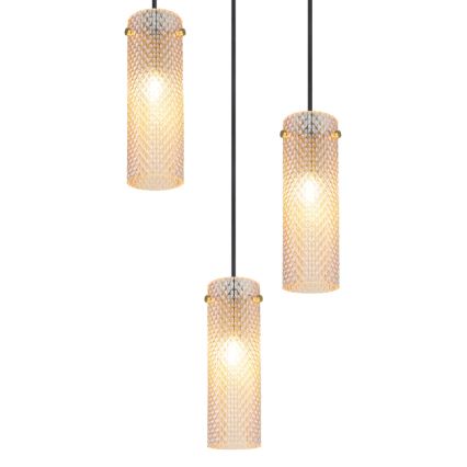 Globo - Lampadario a sospensione con filo 3xE14/40W/230V oro
