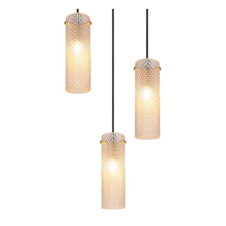 Globo - Lampadario a sospensione con filo 3xE14/40W/230V oro