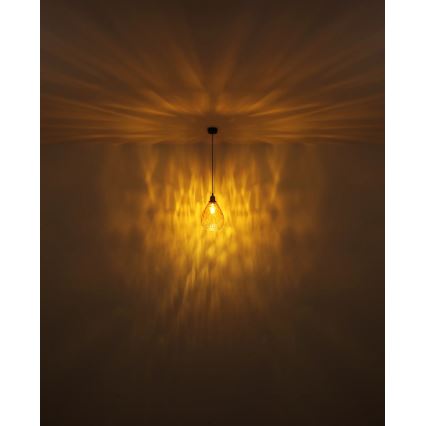 Globo - Lampadario a sospensione con filo 1xE27/60W/230V diametro 21 cm arancione