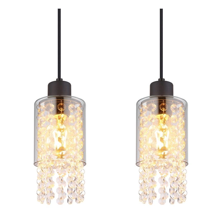 Globo - Lampadario a sospensione con filo 4xE27/40W/230V nero