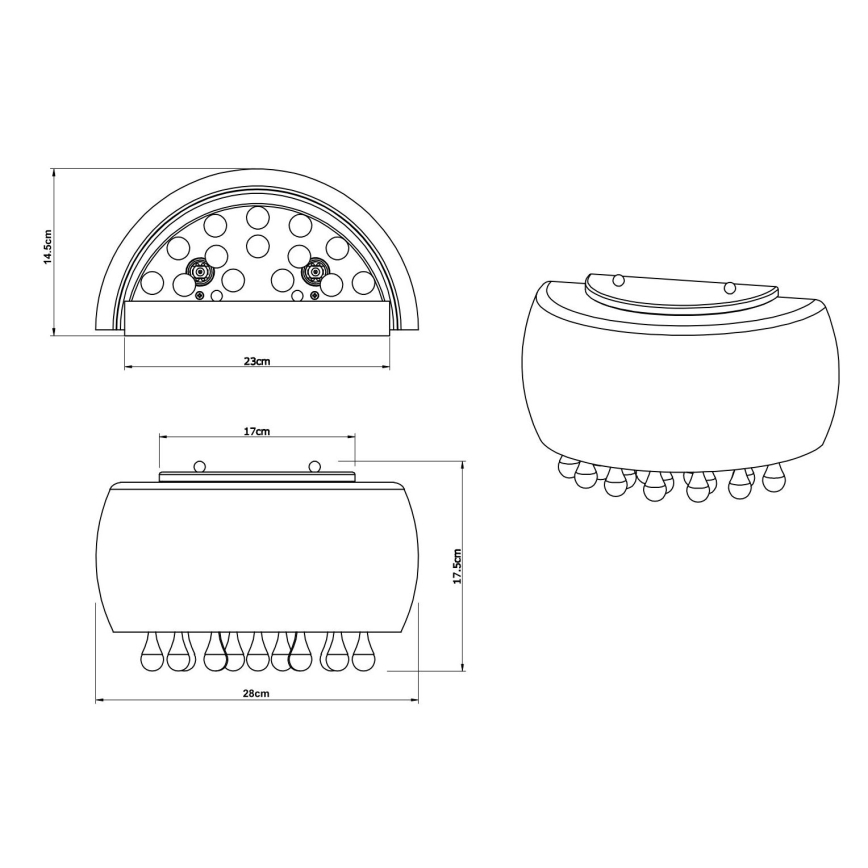 Globo 15809W - Applique KALLA 1xG9/28W/230V