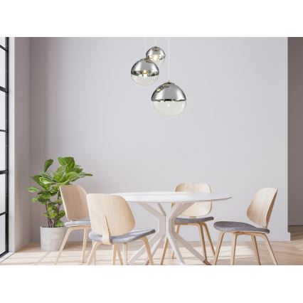 Globo - Lampadario a sospensione con filo 3xE27/40W/230V diametro 51 cm