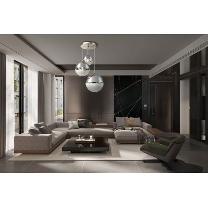 Globo - Lampadario a sospensione con filo 3xE27/40W/230V diametro 51 cm
