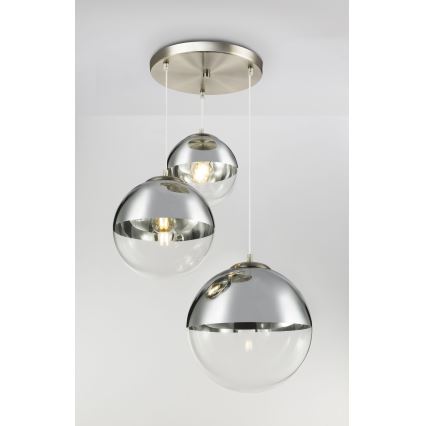 Globo - Lampadario a sospensione con filo 3xE27/40W/230V diametro 51 cm