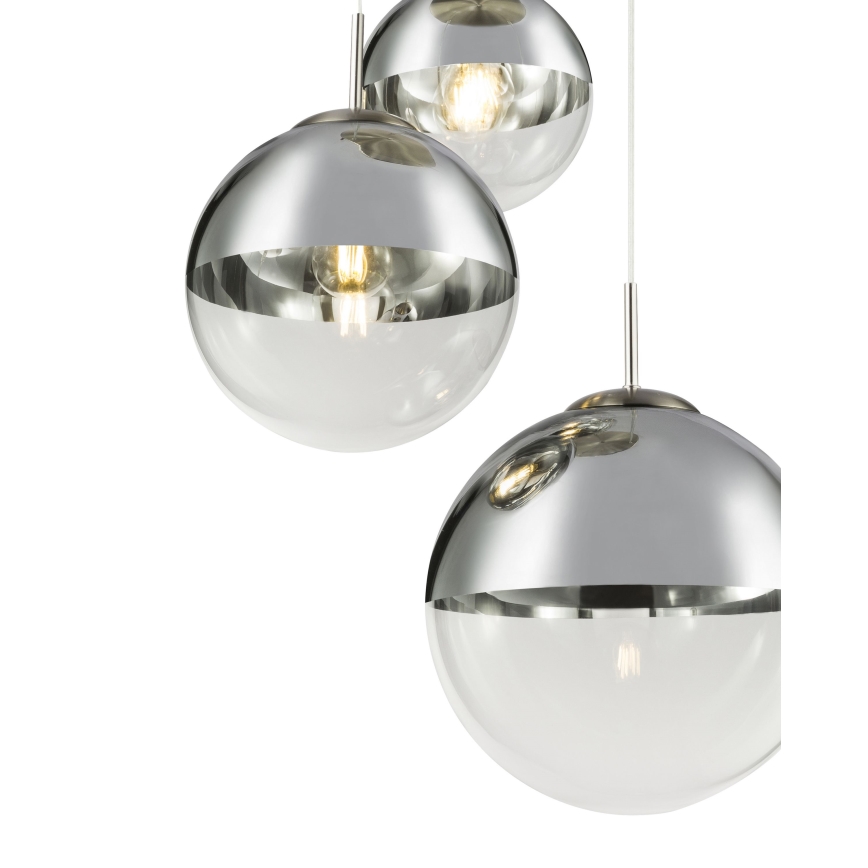 Globo - Lampadario a sospensione con filo 3xE27/40W/230V diametro 51 cm