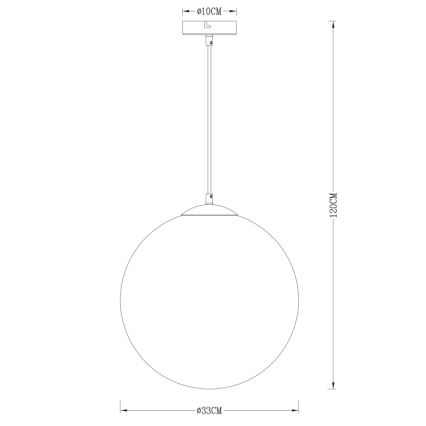 Globo - Lampadario a sospensione con filo 1xE27/40W/230V