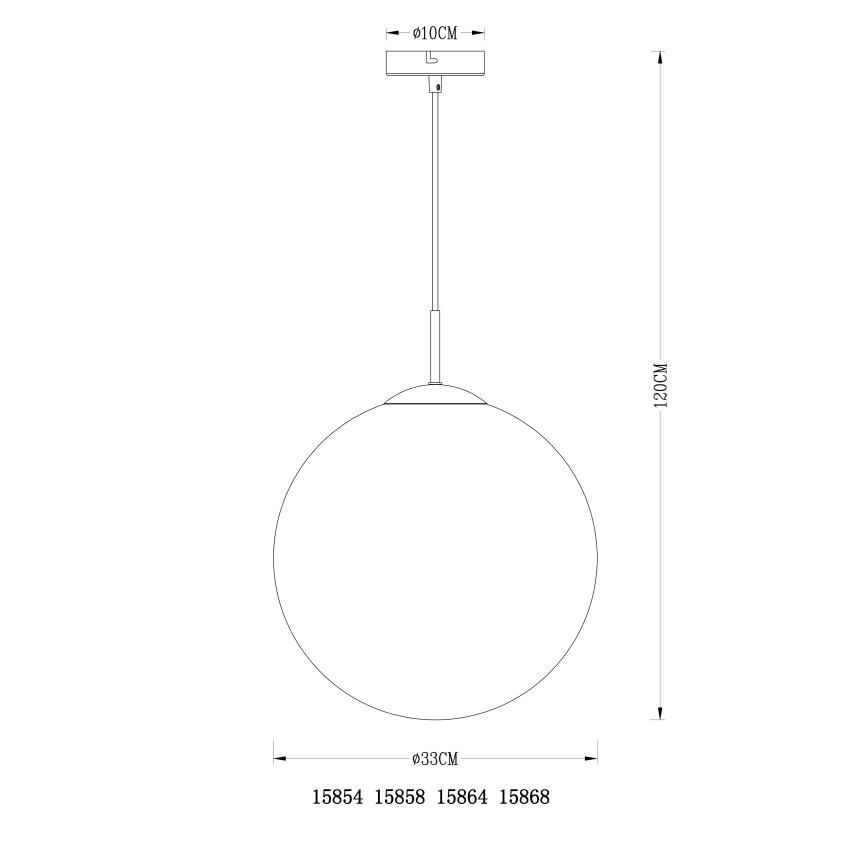 Globo - Lampadario a sospensione con filo 1xE27/40W/230V diametro 33 cm