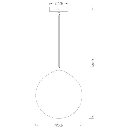 Globo - Lampadario a sospensione con filo 1xE27/40W/230V diametro 25 cm