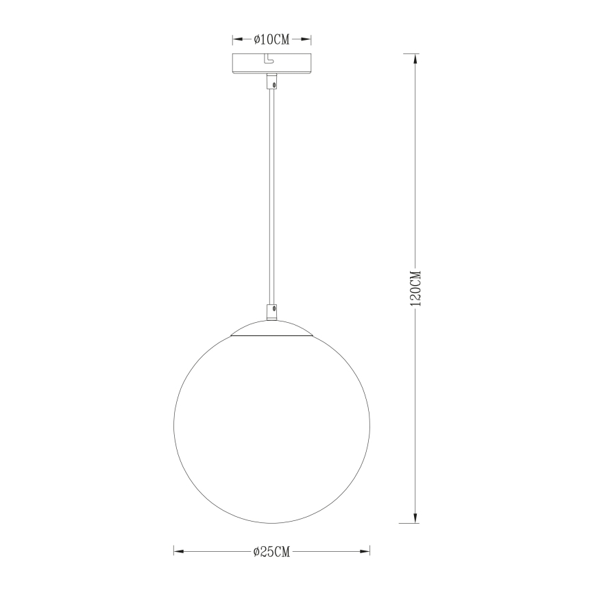 Globo - Lampadario a sospensione con filo 1xE27/40W/230V diametro 25 cm