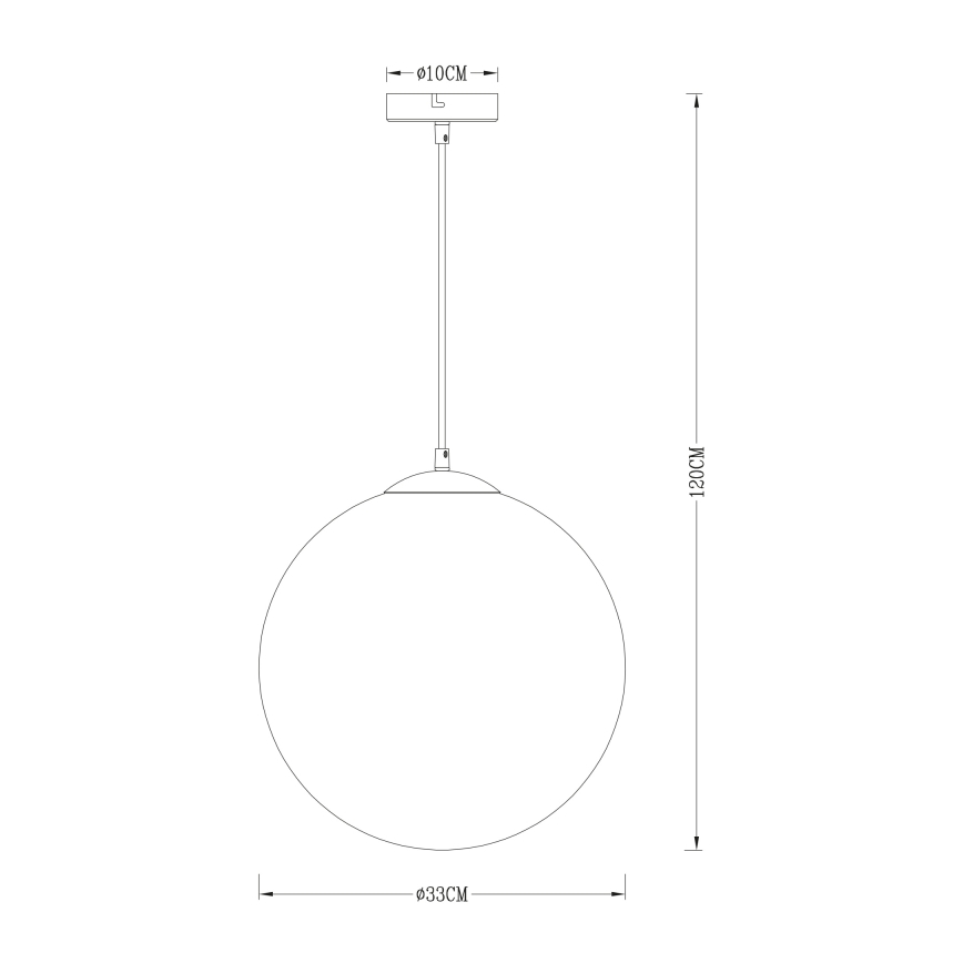 Globo - Lampadario a sospensione con filo 1xE27/40W/230V diametro 33 cm