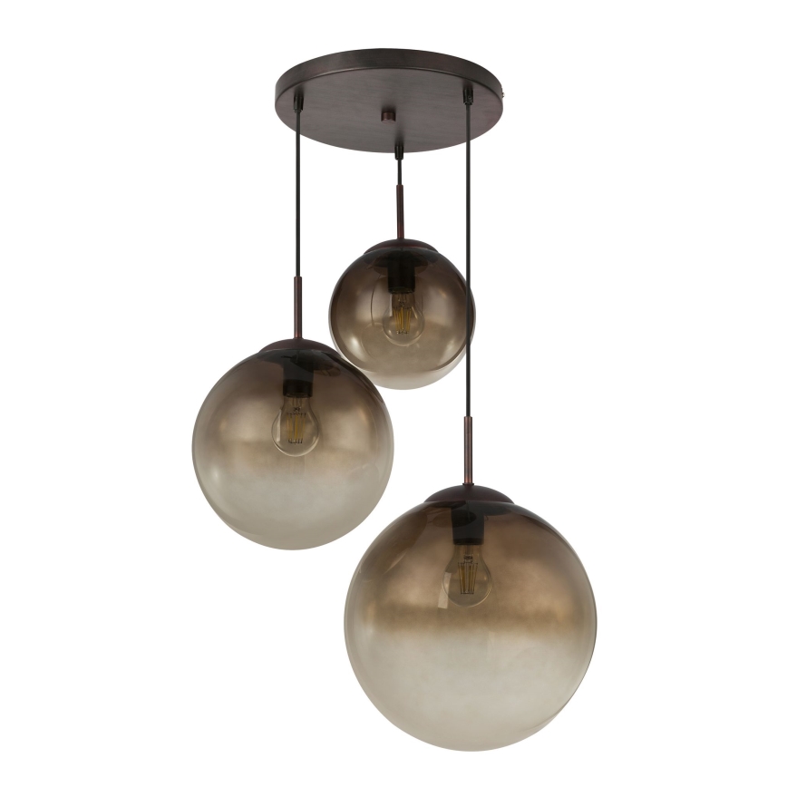 Globo - Lampadario a sospensione con filo 3xE27/40W/230V diametro 51 cm
