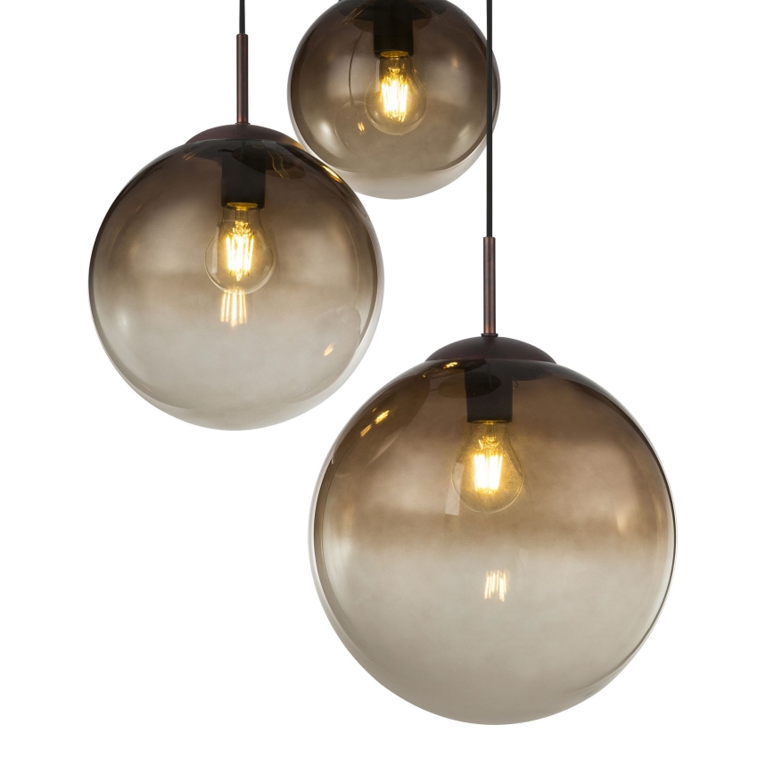 Globo - Lampadario a sospensione con filo 3xE27/40W/230V diametro 51 cm