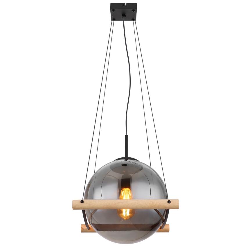 Globo - Lampadario a sospensione con filo 1xE27/15W/230V albero di caucciù
