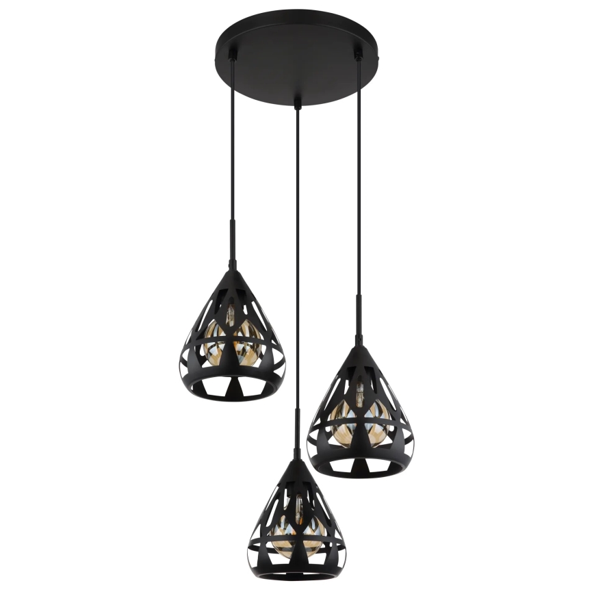 Globo - Lampadario a sospensione con filo 3xE27/40W/230V