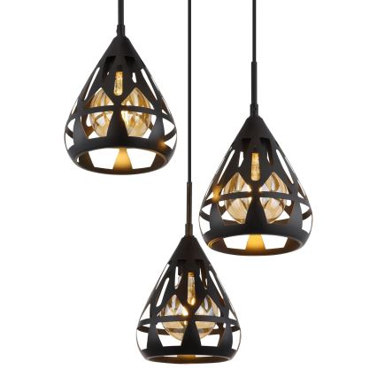 Globo - Lampadario a sospensione con filo 3xE27/40W/230V
