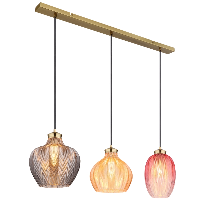 Globo - Lampadario su cavo 3xE27/60W/230V